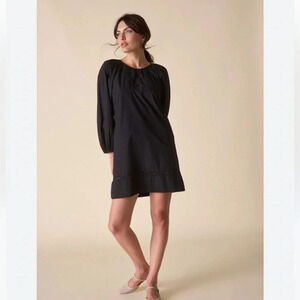 St. Roche Fountain Dress Organic Cotton Black 4 NWT Spring Feminine Contemporary